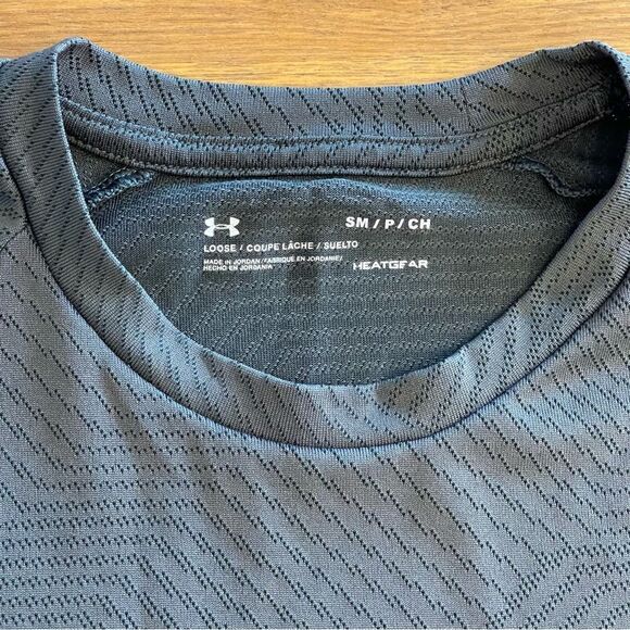 🍋 Under Armour • Men’s Loose Fit HeatGear Athletic T-Shirt in Dark Gray Size S - Picture 2 of 5